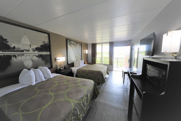 Desk, blackout curtains, iron/ironing board, free cots/infant beds