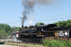 Steam locomotive 40 is in operation at Essex Steam Train Park.