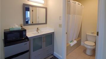 Hair dryer, towels