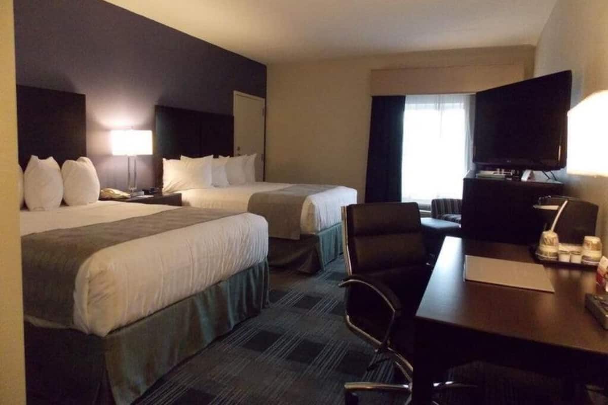 Premium bedding, pillowtop beds, in-room safe, laptop workspace
