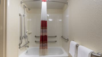 Superior Room, 1 King Bed, Accessible, Non Smoking | Bathroom | Free toiletries, towels, soap, shampoo