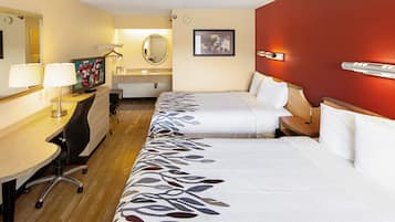 Desk, blackout drapes, free WiFi, bed sheets