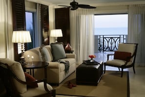 Grand Suite, 1 Bedroom, Oceanfront | Premium bedding, minibar, in-room safe, iron/ironing board