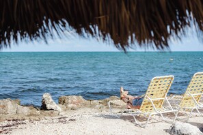 Private beach, sun-loungers, beach towels, kayaking