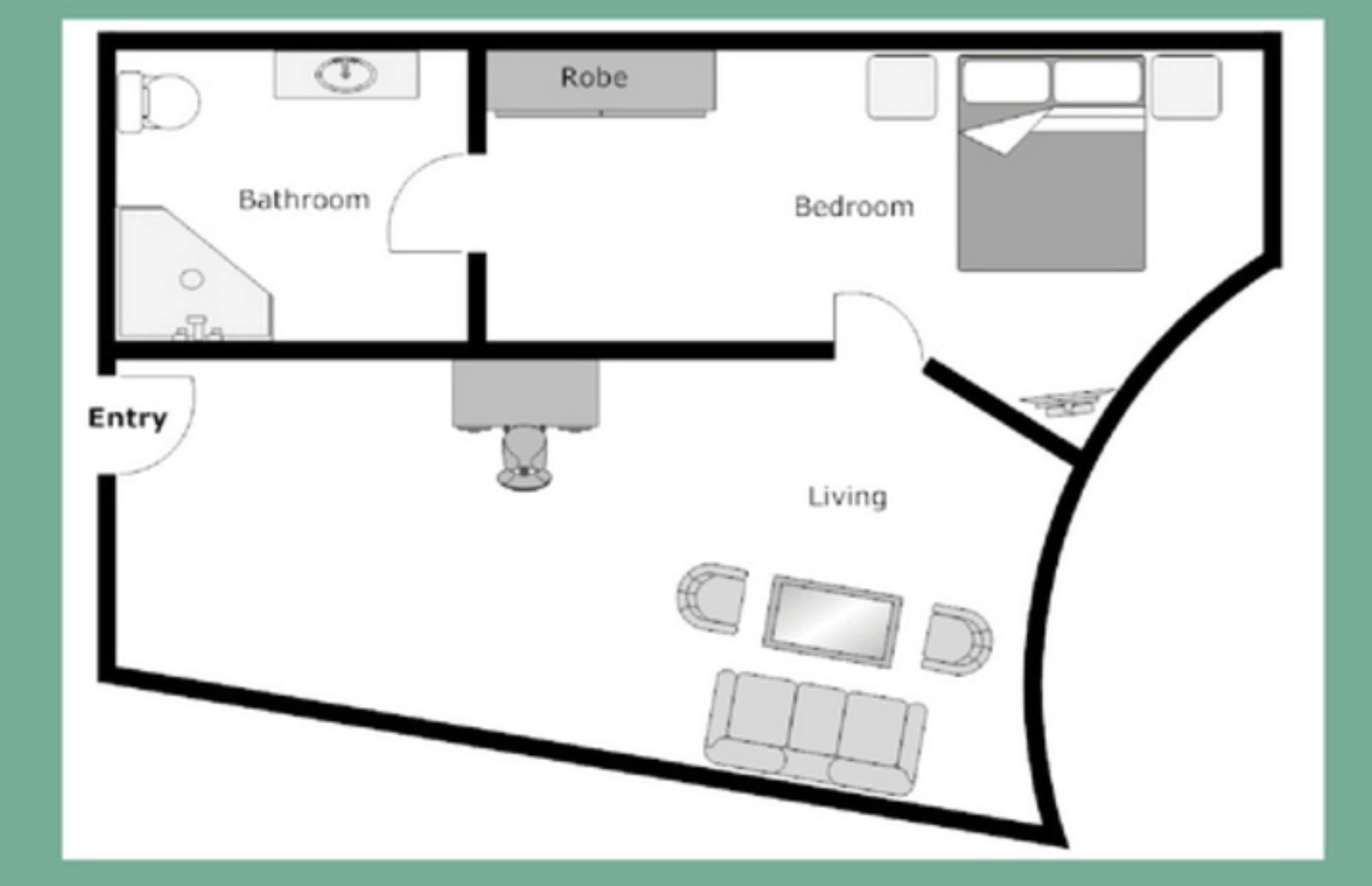standard apartment, 1 bedroom | floor plan