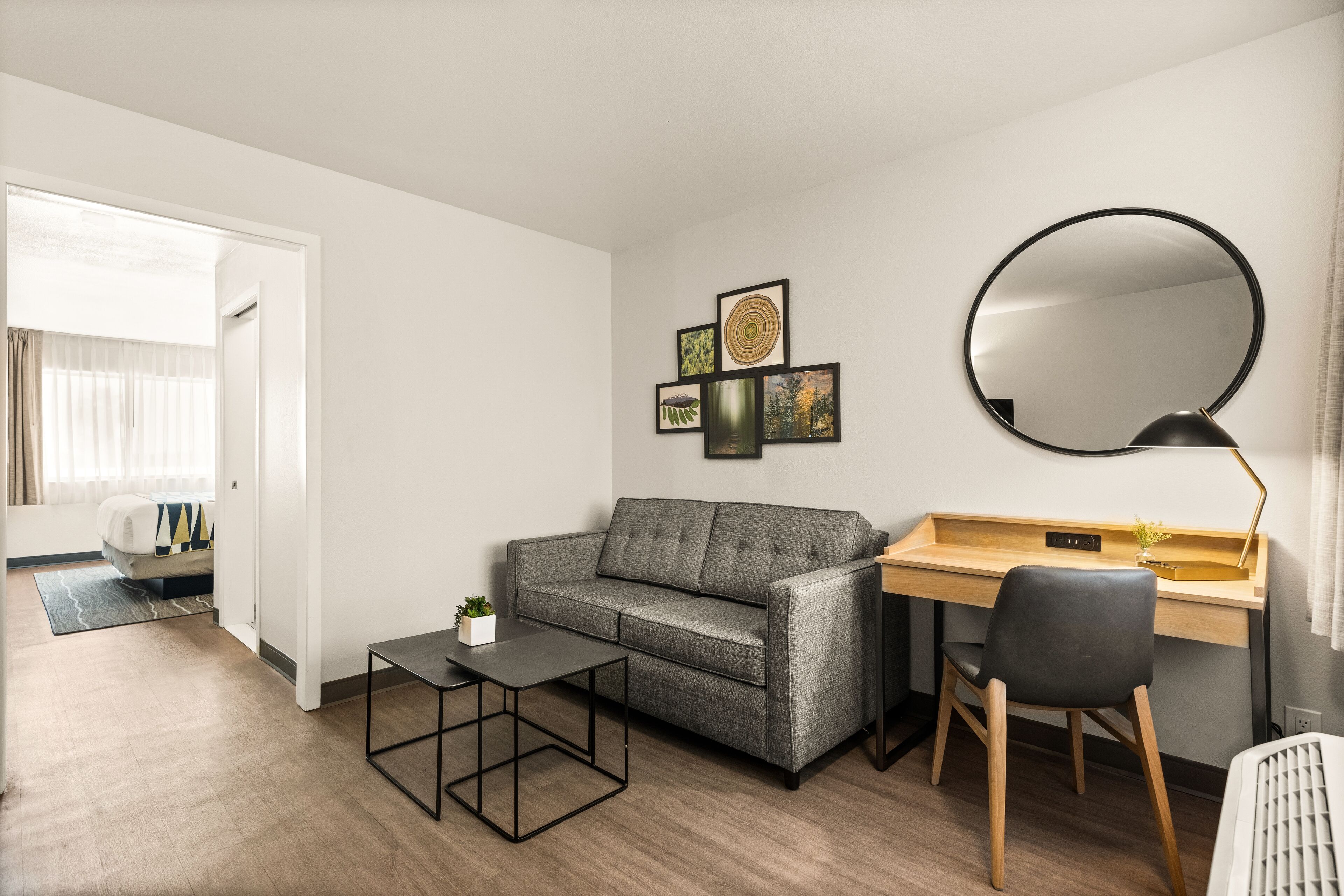 deluxe king suite sleeper sofa | living area | 40-inch flat-screen tv with cable channels, tv, dvd player