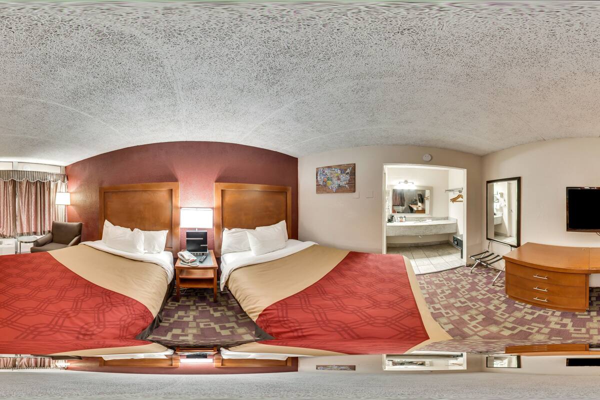 Rom – standard, 2 dobbeltsenger, ikke-røyk | Skrivebord, blendingsgardiner, strykejern/-brett og wi-fi (inkludert)