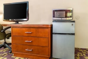 Desk, blackout curtains, iron/ironing board, free WiFi