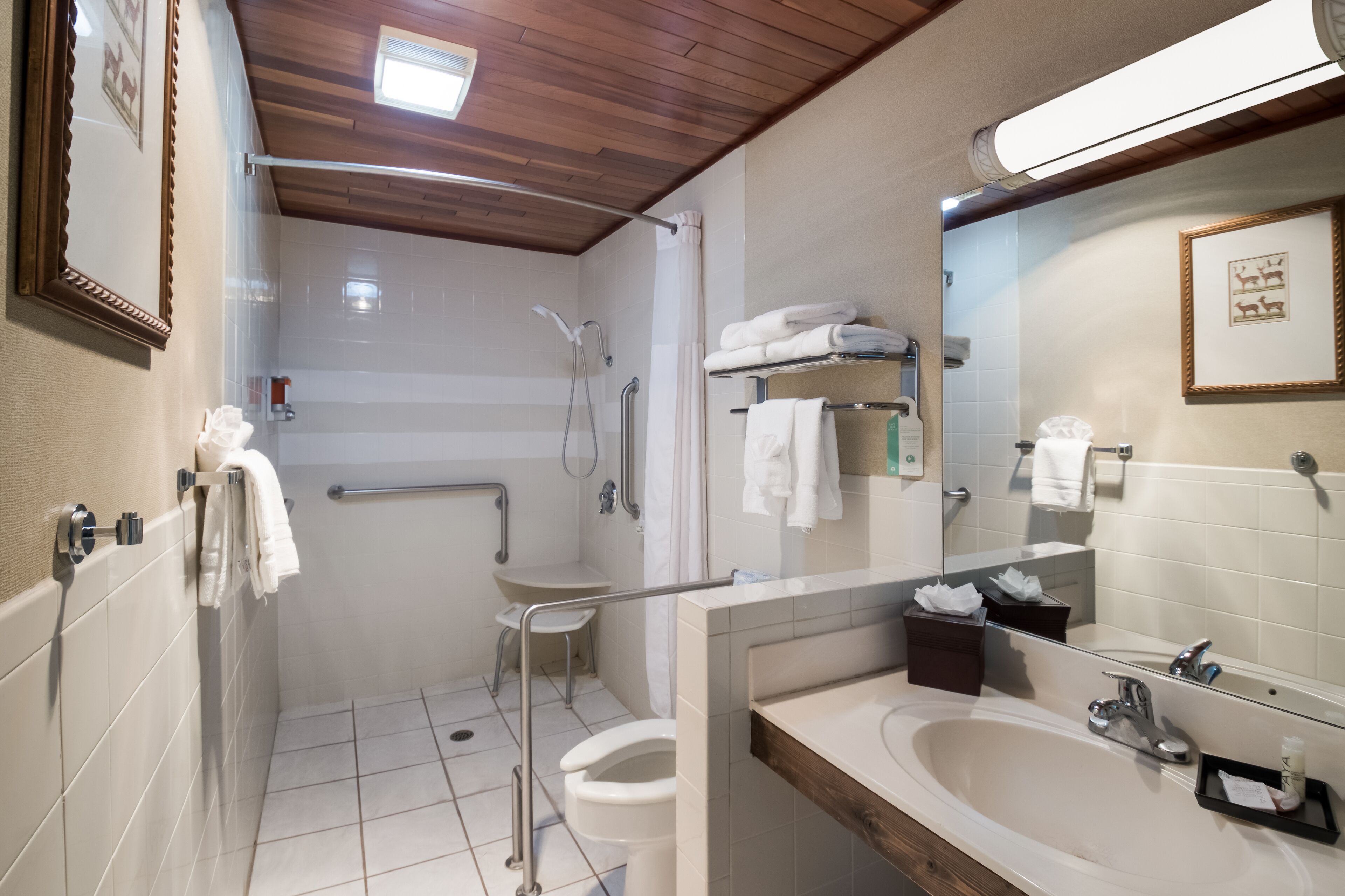 signature room, 1 king bed, accessible | bathroom | combined shower/bathtub, free toiletries, hair dryer, towels