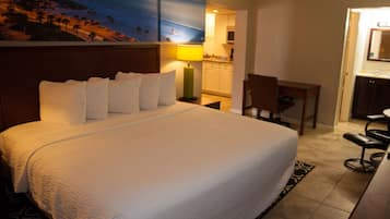 Blackout curtains, iron/ironing board, free cots/infant beds, free WiFi