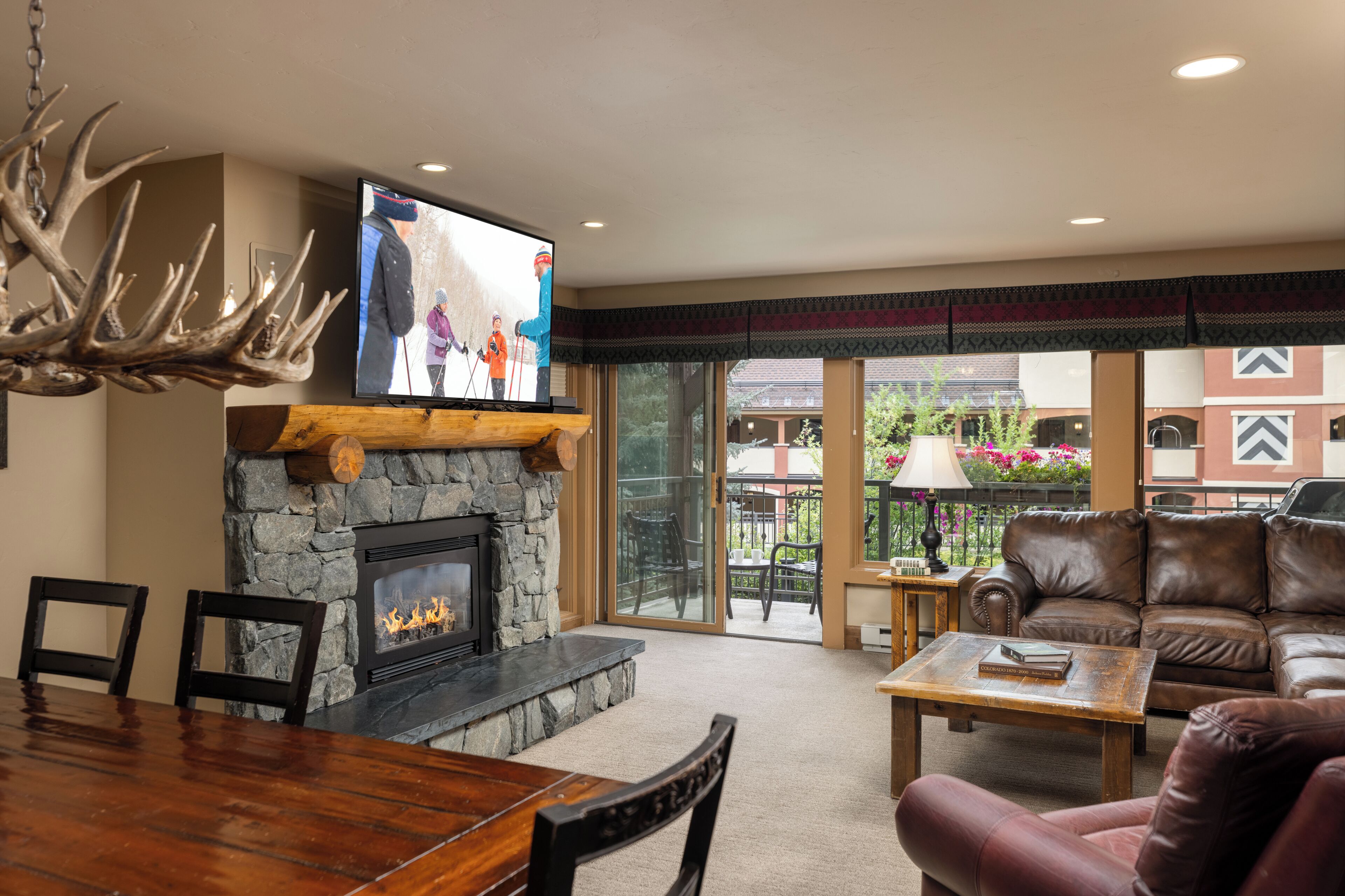 Premier Condo, Fireplace (Montaneros 216) | Living area | TV