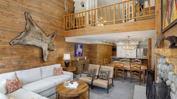Premier Condo, Fireplace (Montaneros 406) | Living area | TV