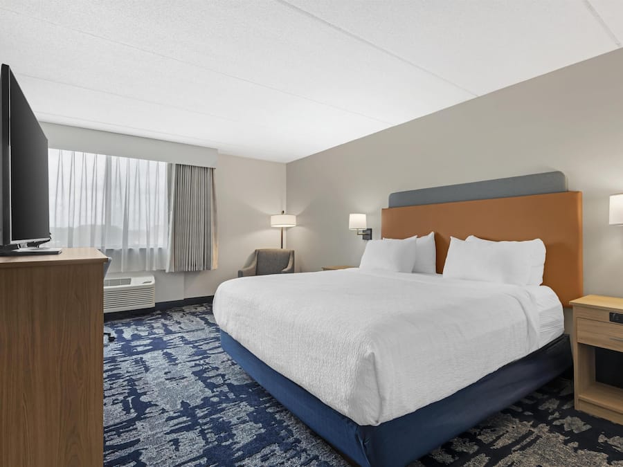 Hypo-allergenic bedding, pillow-top beds, desk, iron/ironing board
