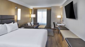 Ropa de cama de alta calidad, caja fuerte, escritorio