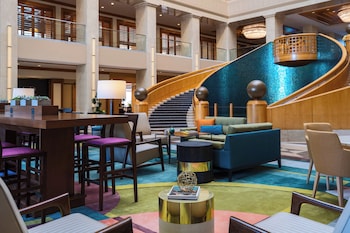 Hotel entrance and lobby at Renaissance Esmeralda Resort & Spa, Indian Wells
