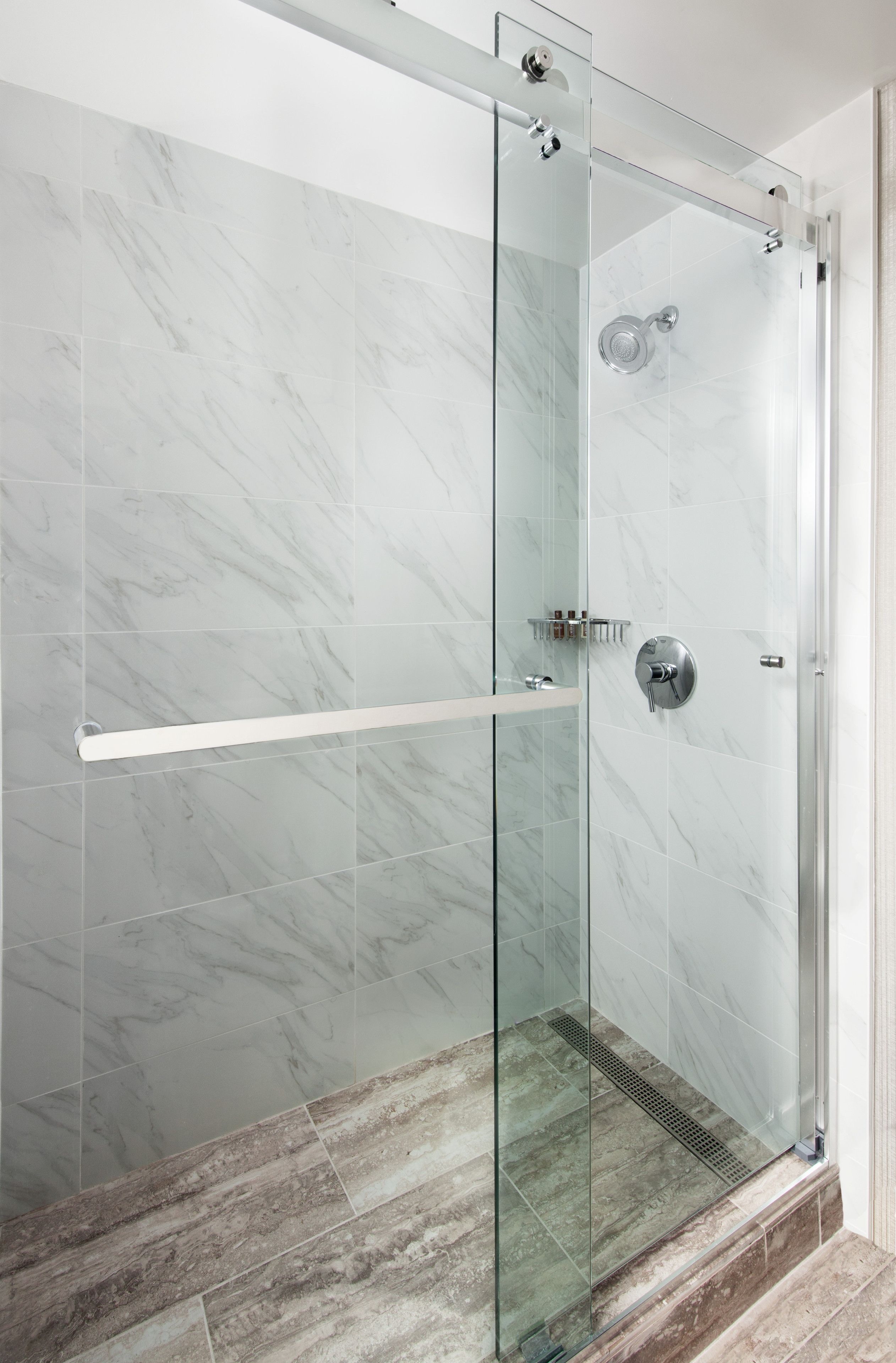 shower, eco-friendly toiletries, hair dryer, towels