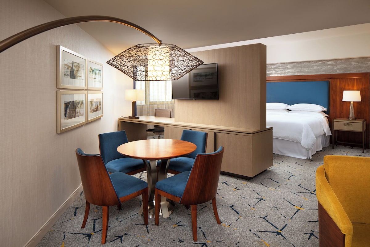 Pillow-top beds, in-room safe, desk, blackout curtains