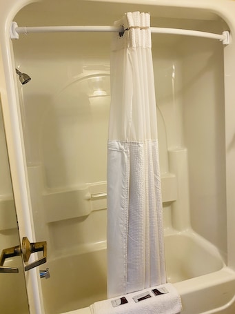 Combined shower/bathtub, hair dryer. Harrisonville Inn & Suites