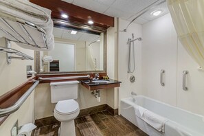 Standard Room, 2 Double Beds, Accessible, Non Smoking | Bathroom