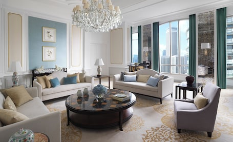 Suite presidencial, 1 habitación | Zona de estar | Una Smart TV, películas de pago, una oficina. Frasers House, a Luxury Collection Hotel, Singapore
