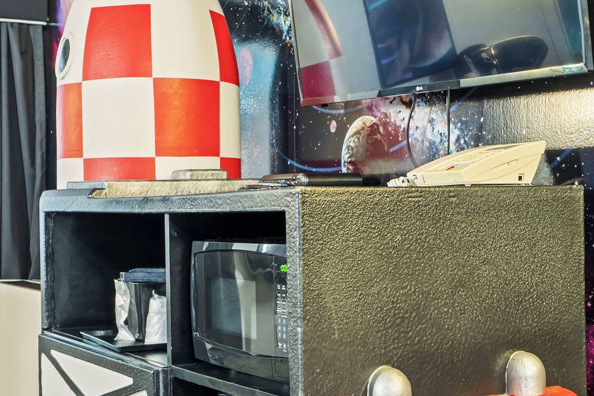 room, 2 queen beds, non smoking (space theme) | in-room safe, desk, blackout curtains, iron/ironing board