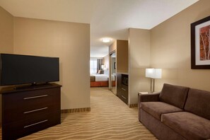 Pillow-top beds, desk, laptop workspace, blackout curtains