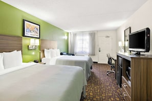 Standard-Doppelzimmer, 2 Doppelbetten, Nichtraucher | Schreibtisch, Bügeleisen/Bügelbrett, kostenloses WLAN, Bettwäsche