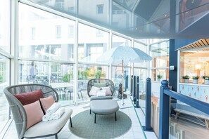 Indoor pool, pool loungers