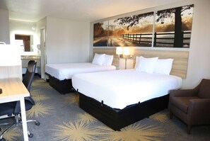 Desk, free WiFi, bed sheets