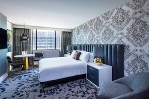Premium bedding, down comforters, in-room safe, desk