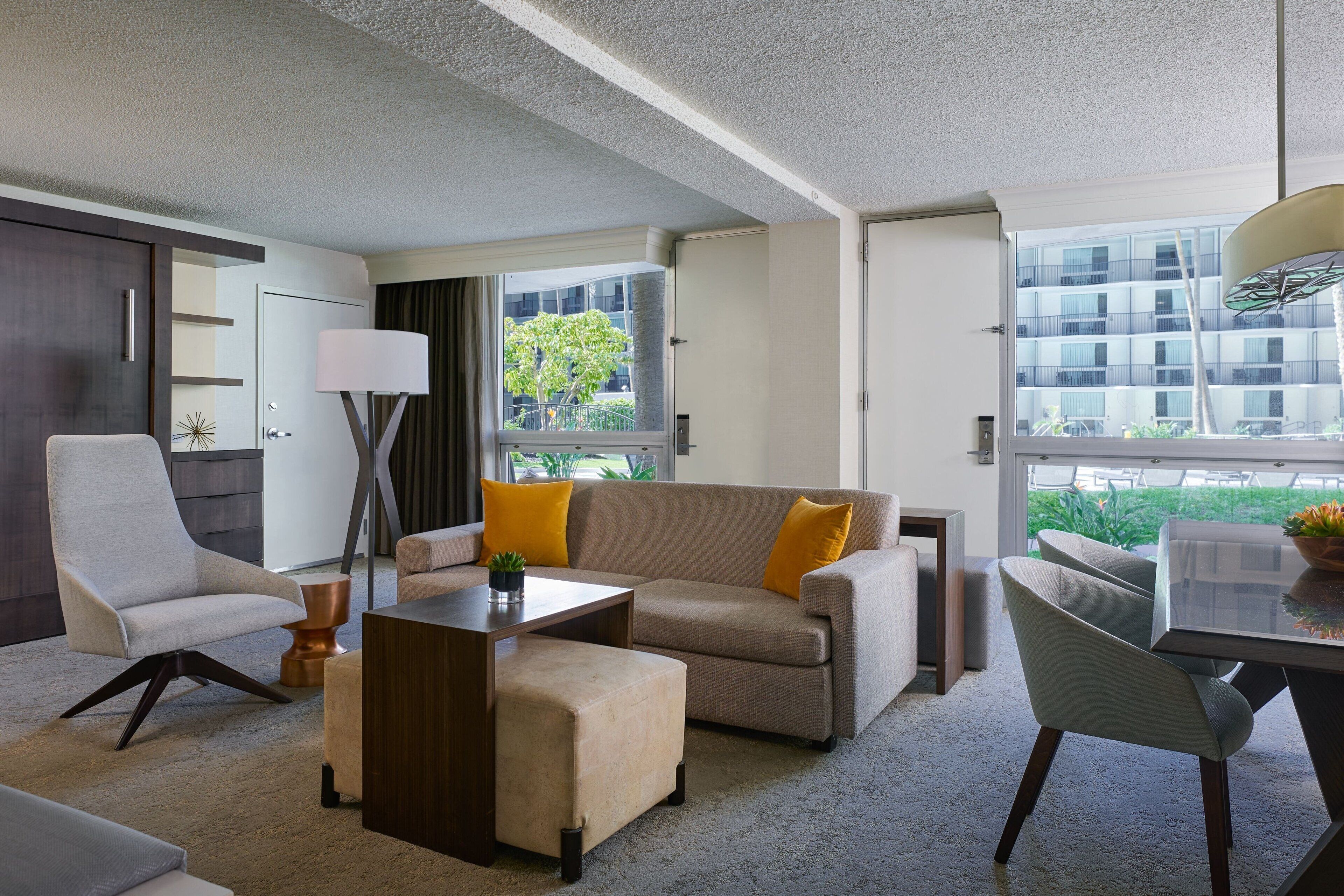 outdoor pool, open 8 am to 10 pm, pool loungers