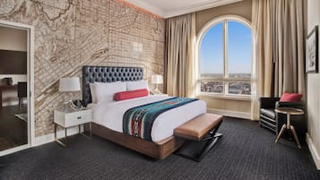 Premium bedding, down comforters, pillowtop beds, in-room safe