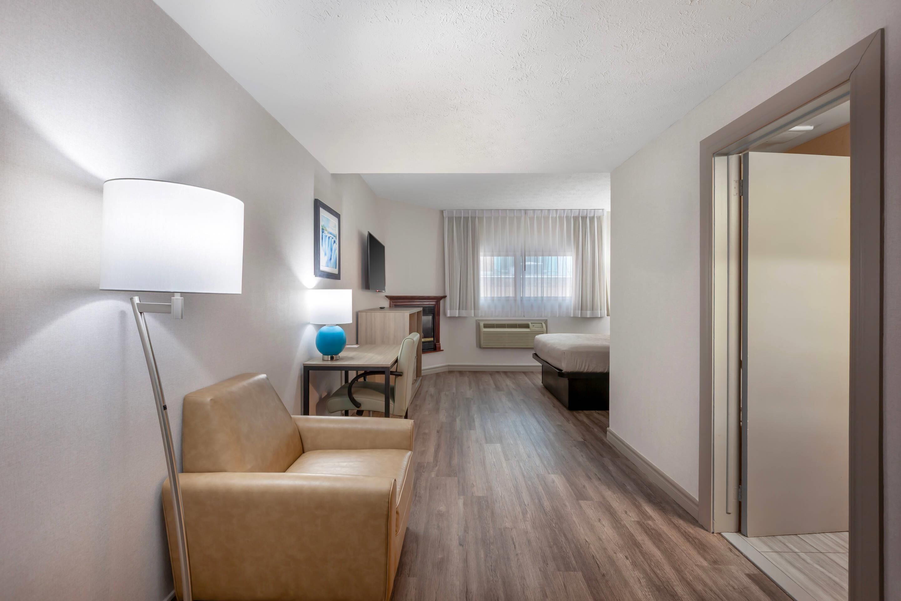 Superior Room, 1 Queen Bed with Sofa bed, Smoking (Upgrade) | Premium bedding, desk, iron/ironing board, free cribs/infant beds