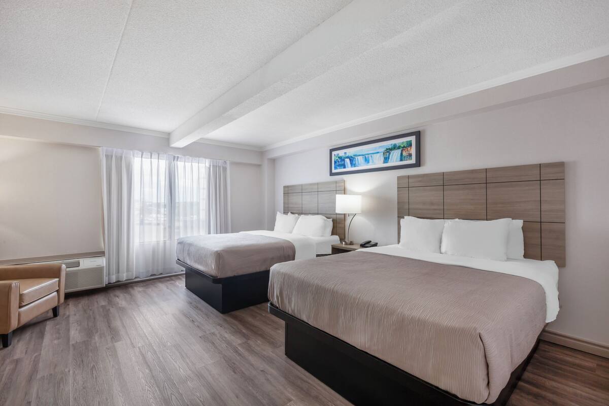 Room, 2 Queen Beds, Accessible, Non Smoking (Upgrade) | Premium bedding, desk, iron/ironing board, cribs (free)