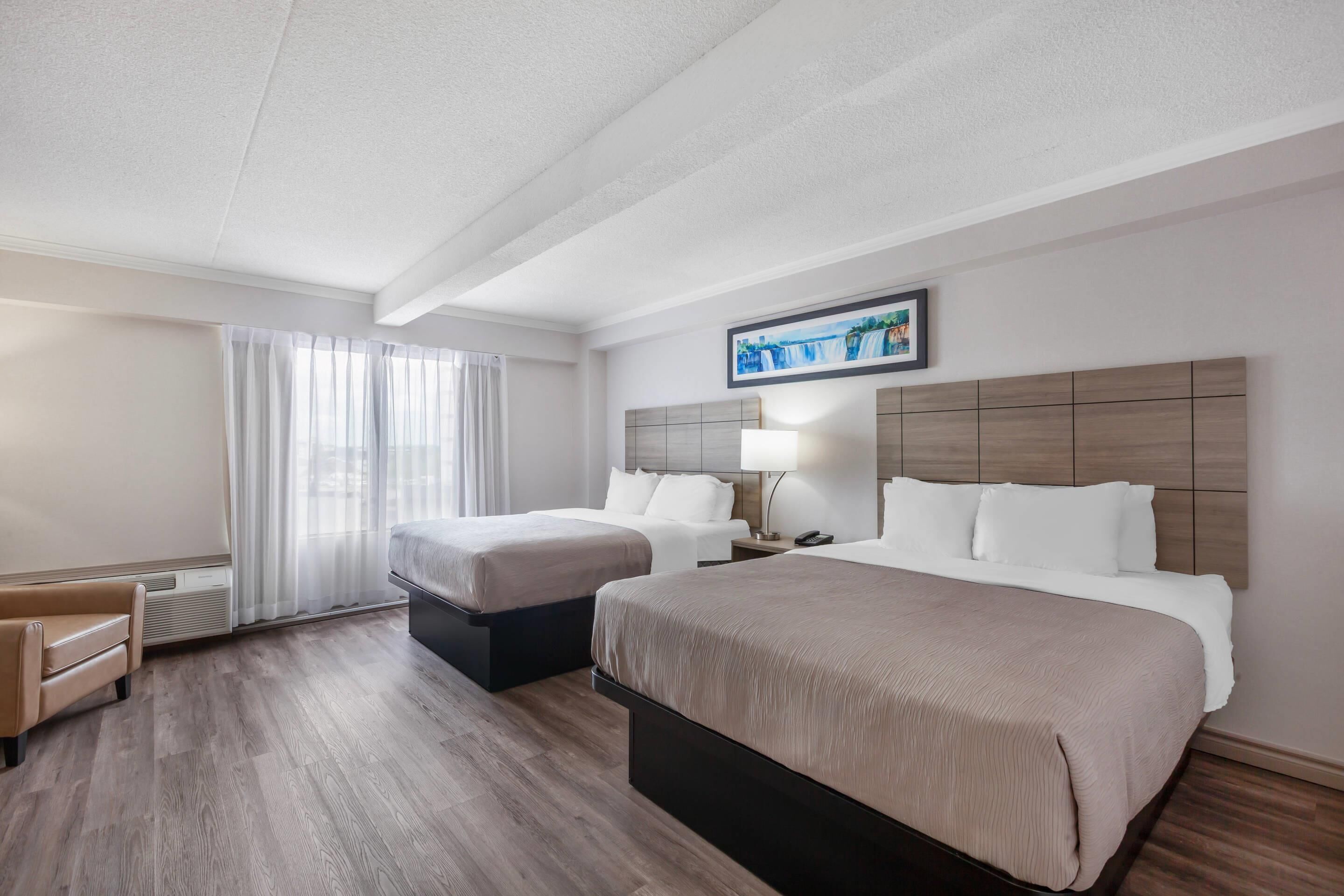 Room, 2 Queen Beds, Accessible, Non Smoking (Upgrade) | Premium bedding, desk, iron/ironing board, free cribs/infant beds
