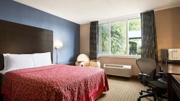 In-room safe, desk, laptop workspace, iron/ironing board