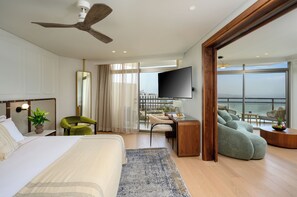 Select Comfort beds, minibar, in-room safe, desk