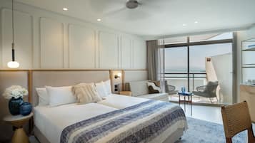 Select Comfort beds, minibar, in-room safe, desk