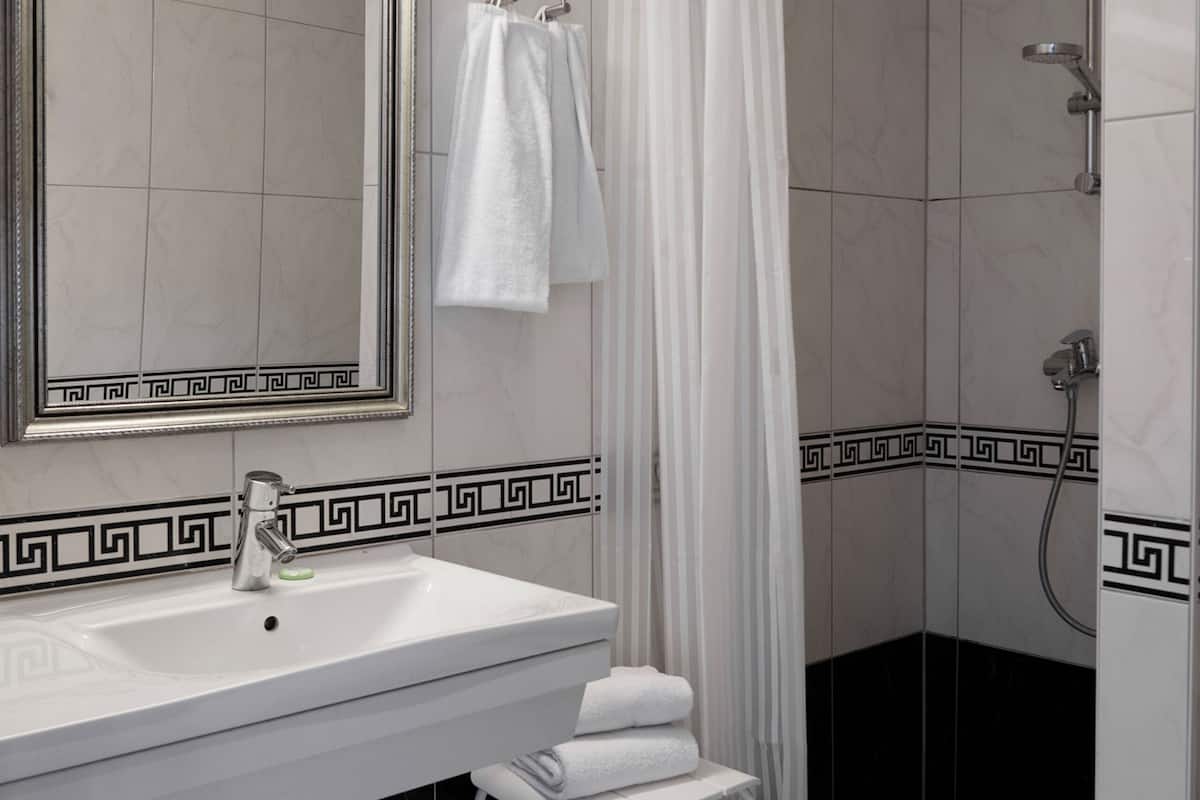 free toiletries, hair dryer, towels, soap