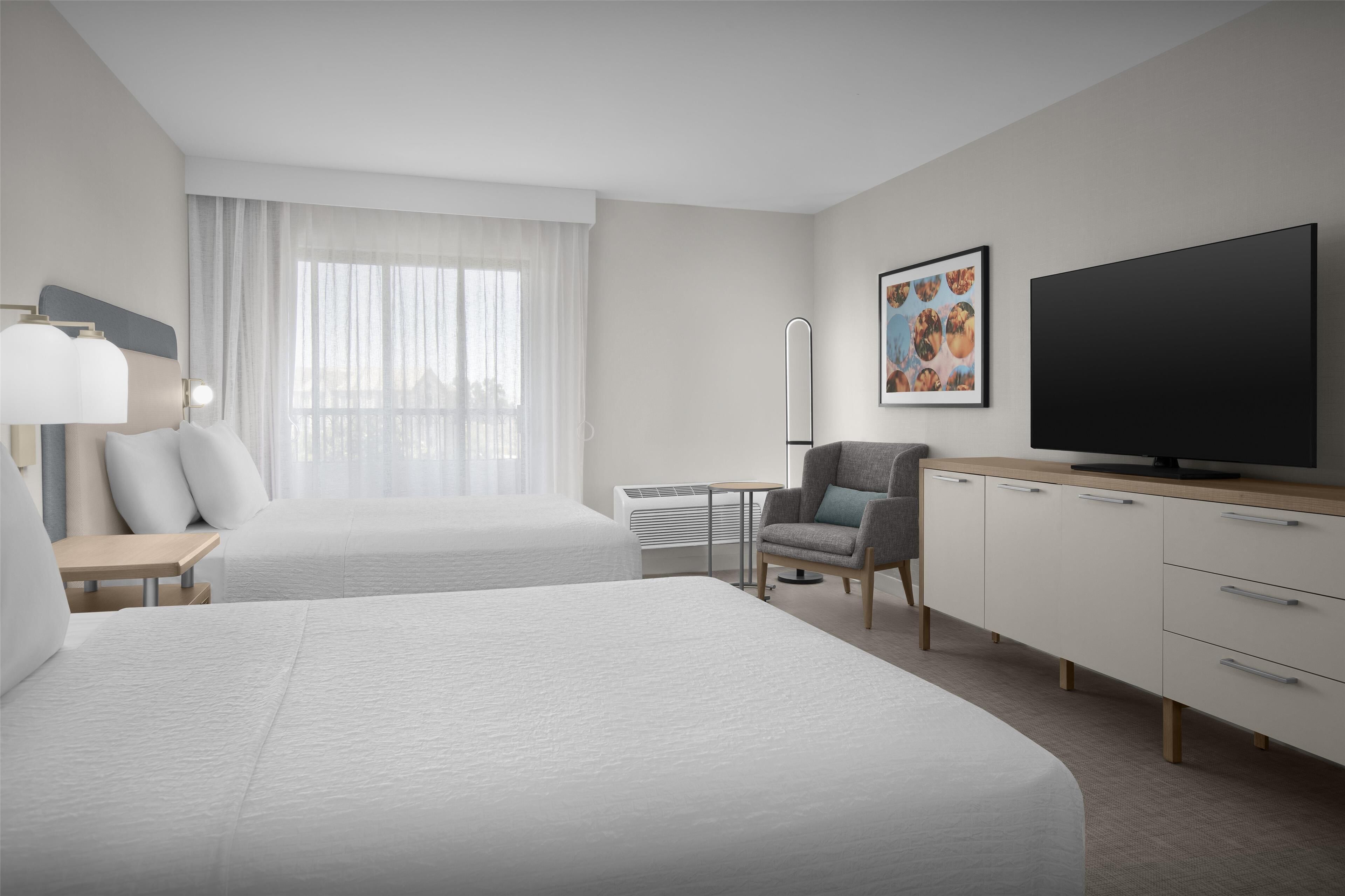 Studio, 2 Queen-Betten, Badewanne (Mobility & Hearing, Full Kitchen)