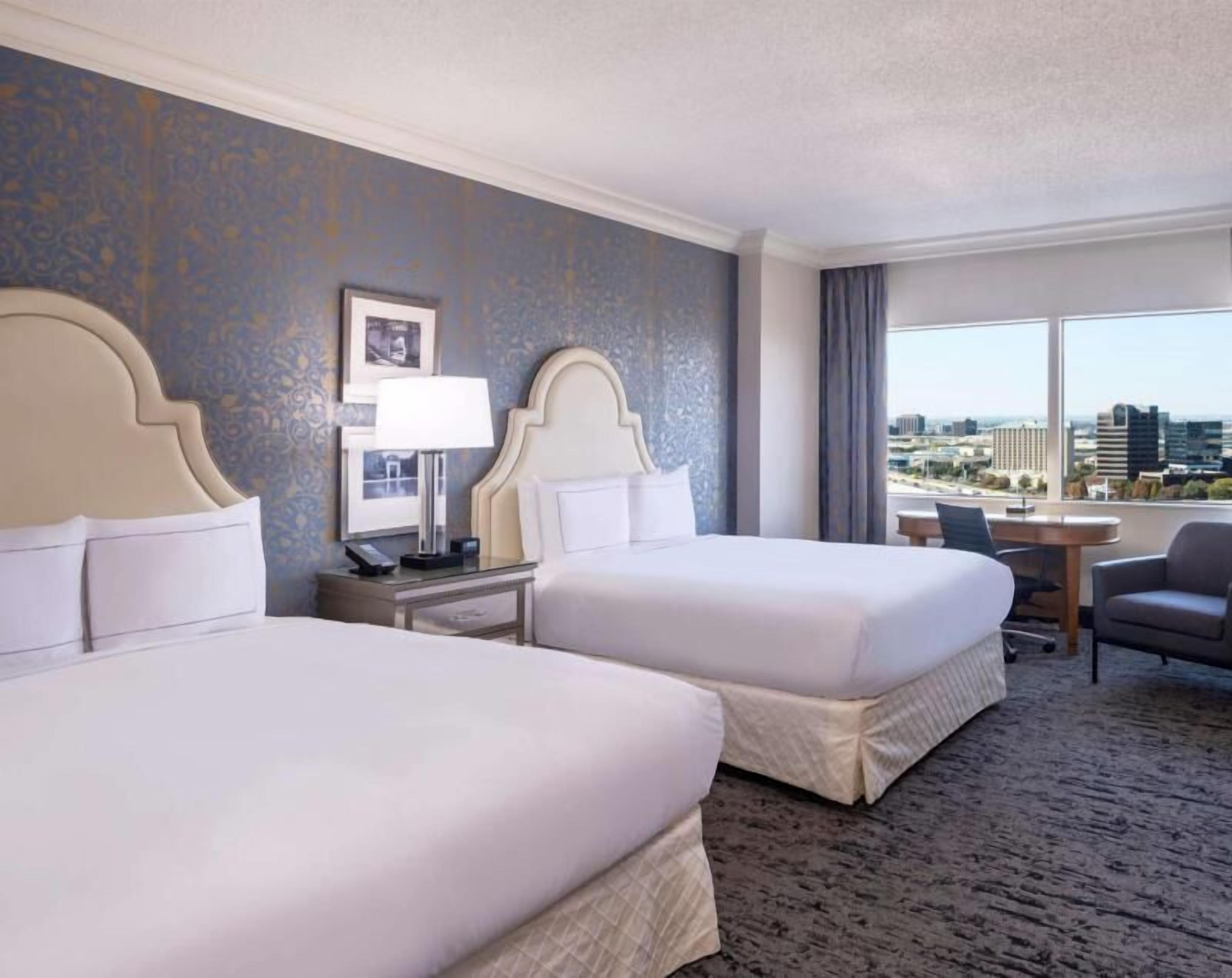 Premium bedding, pillowtop beds, in-room safe, desk