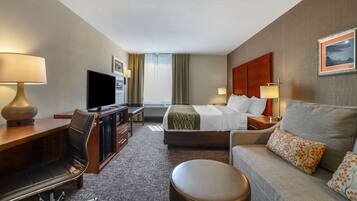 Premium bedding, desk, soundproofing, iron/ironing board
