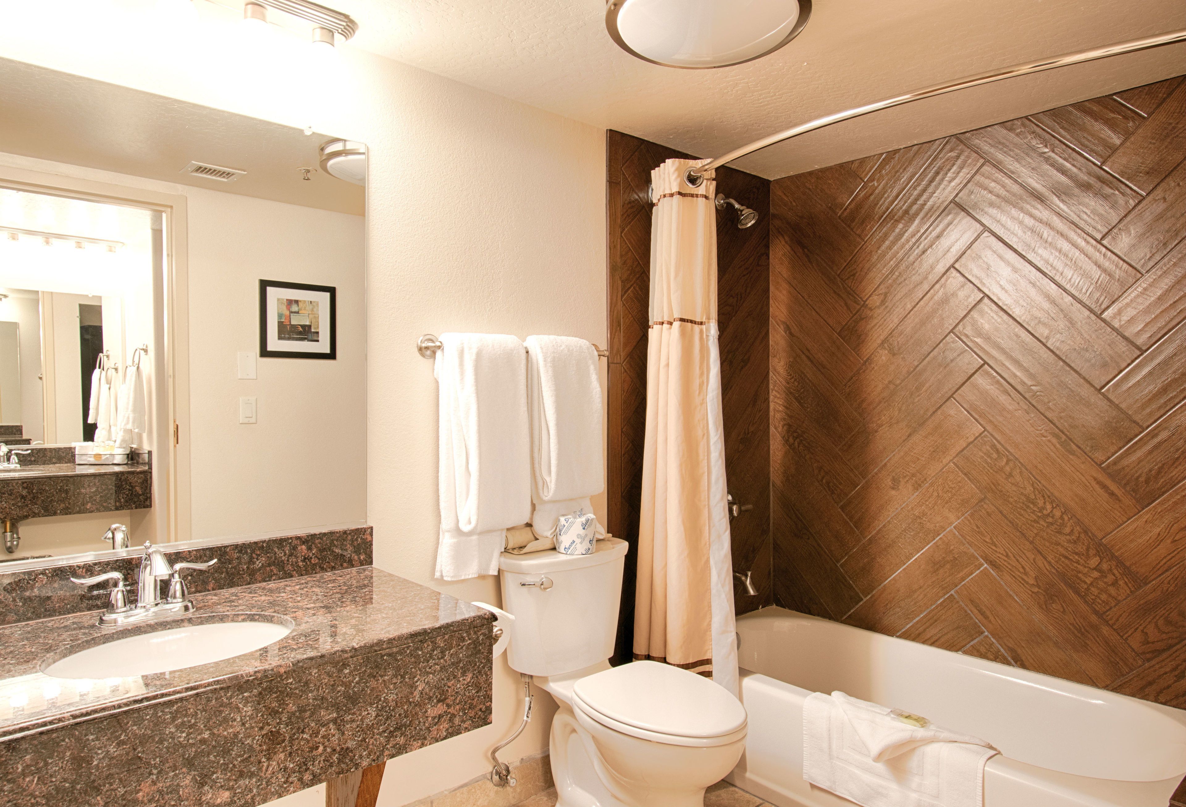 shower, eco-friendly toiletries, hair dryer, towels