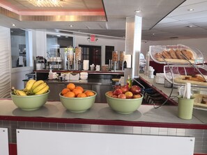 Free daily self-service breakfast 