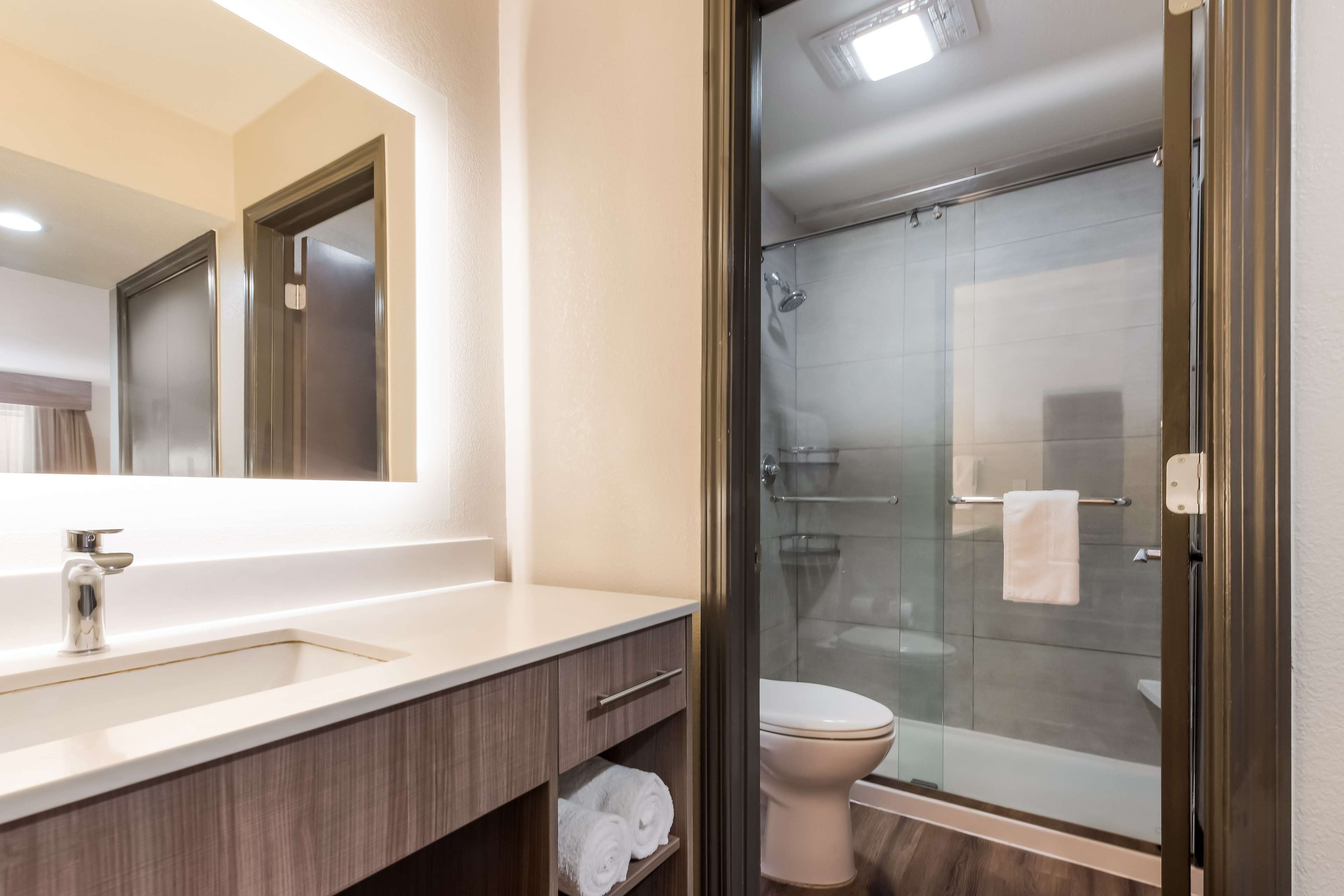 free toiletries, hair dryer, towels