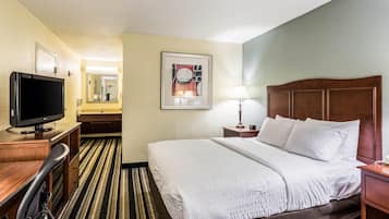 Kamar, 1 Tempat Tidur King, Bebas Asap Rokok | Meja kerja, tirai kedap cahaya, dan setrika/meja setrika