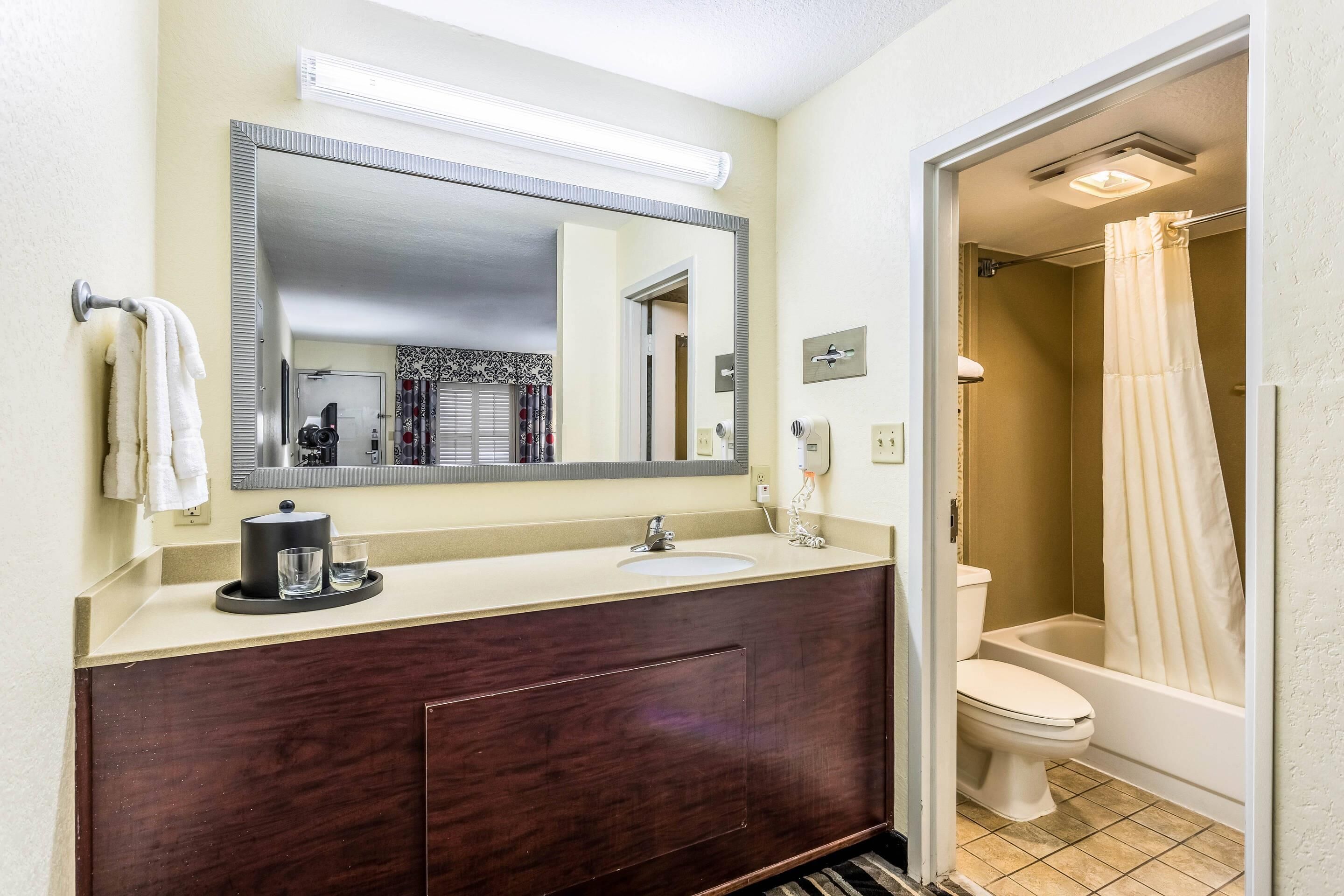 Free toiletries, hair dryer, towels