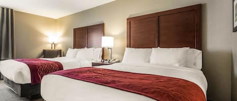 Standard Room, 2 Queen Beds, Non Smoking | Desk, blackout drapes, iron/ironing board, free WiFi