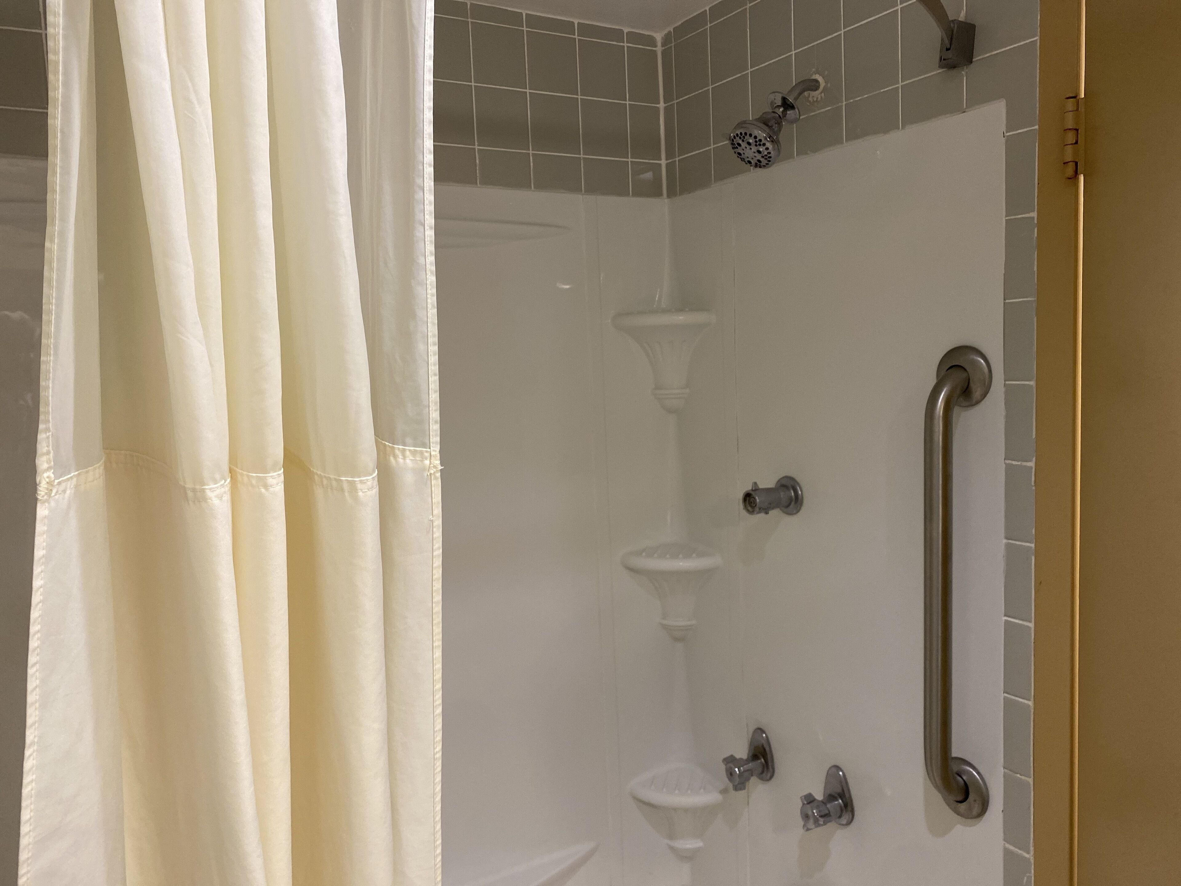 bathtub, free toiletries, hair dryer, towels