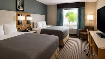 Standard Room, 2 Queen Beds, Non Smoking | Premium bedding, pillowtop beds, desk, blackout drapes